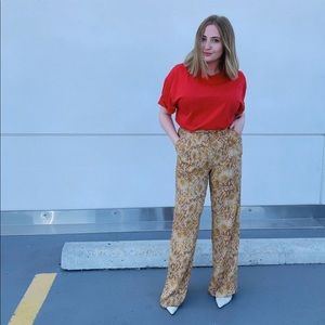 Babaton snakeskin pants size 6